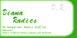 diana radics business card